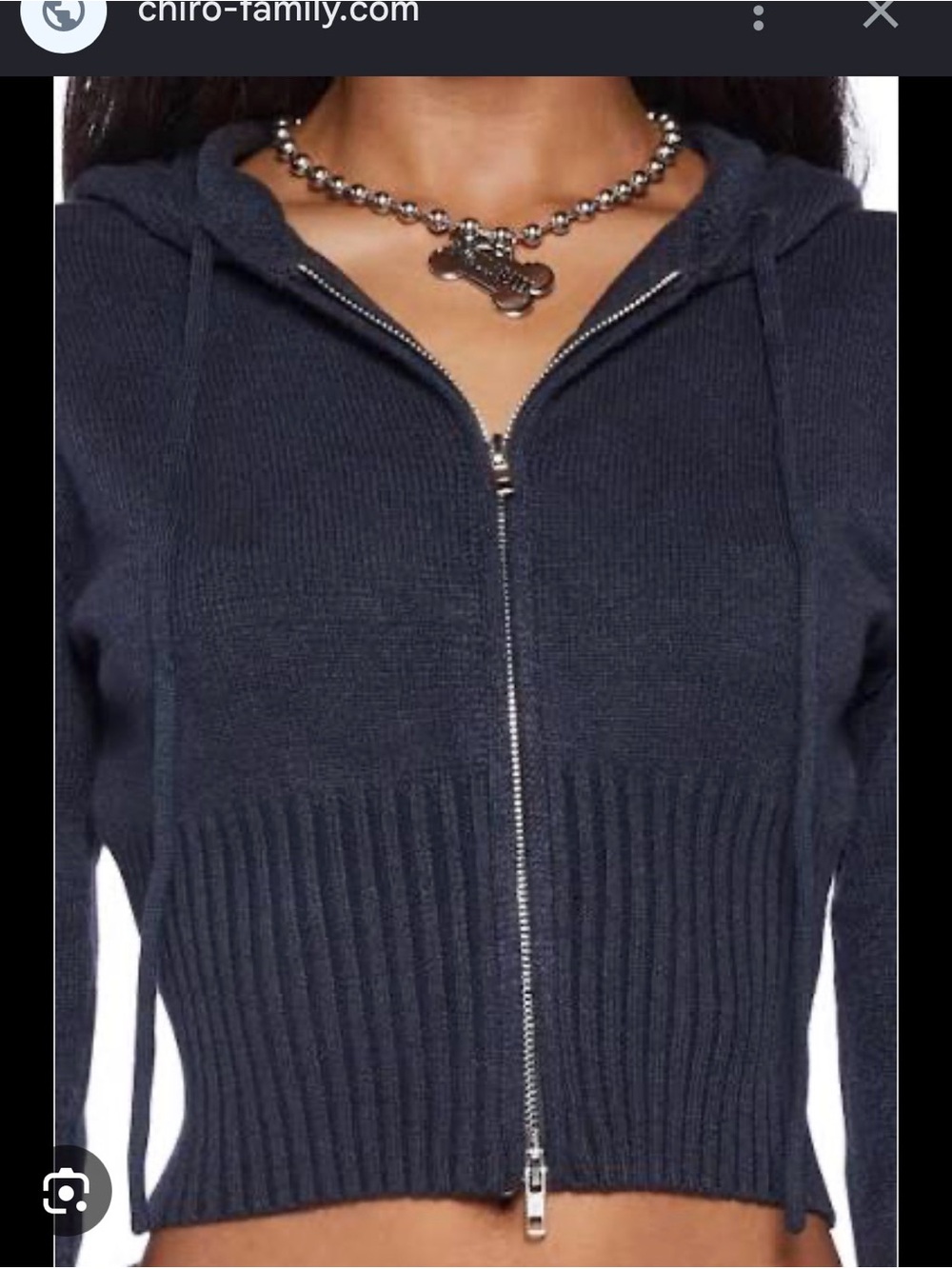 Edikted Desiree hoodie - Dark Navy